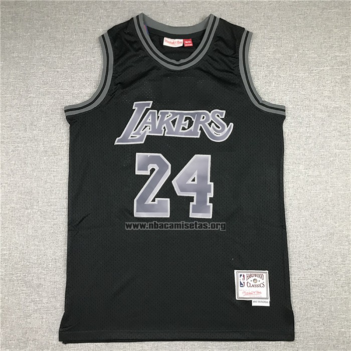 Camiseta Los Angeles Lakers Kobe Bryant NO 24 Hardwood Classics Negro